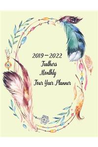 2019-2022 Feathers Monthly Four-Year Planner