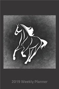 Plan on It 2019 Weekly Calendar Planner - Running Horse Feeling Free and Alive