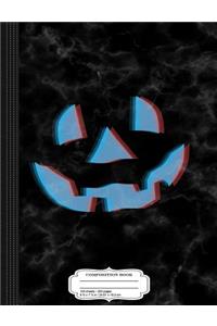 3D Halloween Pumpkin Face Composition Notebook