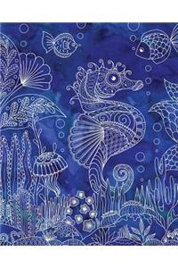 Journal Notebook Seahorse Drawing 3