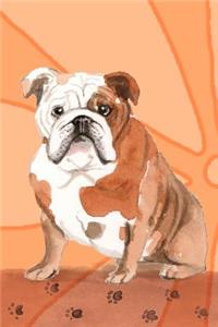 Journal Notebook For Dog Lovers, English Bulldog Sitting Pretty 7