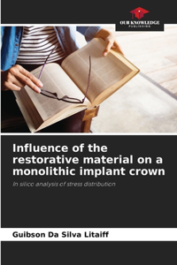 Influence of the restorative material on a monolithic implant crown