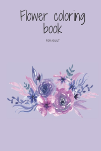 Flower coloring book for adult