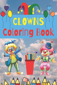 Clowns Coloring Book
