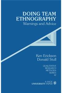 Doing Team Ethnography