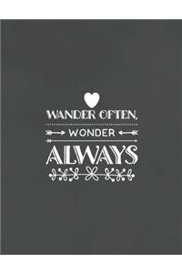 Wander Often, Wonder Always