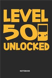 Level 50 Unlocked Notebook