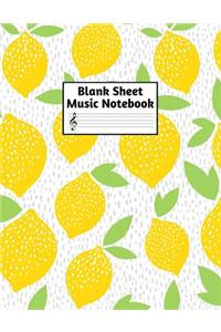 Blank Sheet Music Notebook: Easy Blank Staff Manuscript Book Large 8.5 X 11 Inches Musician Paper Wide 12 Staves Per Page for Piano, Flute, Violin, Guitar, Trumpet, Drums, Cell