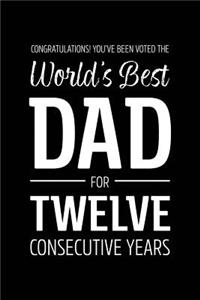 Congratulations! You've Been Voted The World's Best Dad for Twelve Consecutive Years