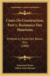 Cours De Construction, Part 1, Resistance Des Materiaux