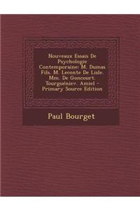 Nouveaux Essais de Psychologie Contemporaine