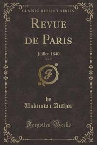 Revue de Paris, Vol. 7