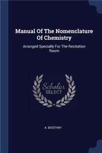 Manual Of The Nomenclature Of Chemistry