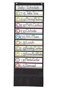 Deluxe Scheduling: Black Pocket Chart