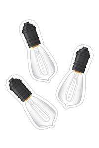 Industrial Cafe Vintage Light Bulb Cutouts