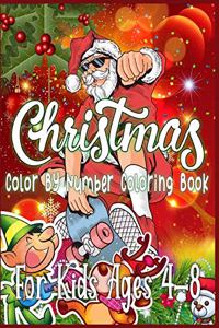 Christmas Color By Number Coloring Book For Kids Ages 4-8