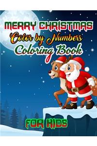 Merry Christmas Color by Numbers Coloring Book for Kids