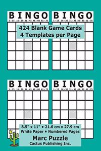 Bingo - 424 Blank Game Cards
