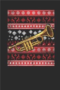 Christmas Sweater - Trumpet: Blank Lined Notebook / Journal (6 X 9) - Christmas Gift for Kids, Teens, Mom And Dad