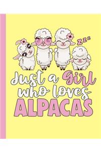 Just A Girl Who Loves Alpacas Notebook