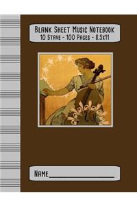 Blank Sheet Music Notebook