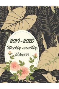 2019-2020 Weekly monthly planner