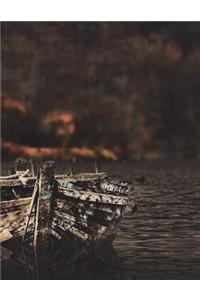 Boat Notebook Large Size 8.5 X 11 Ruled 150 Pages Softcover