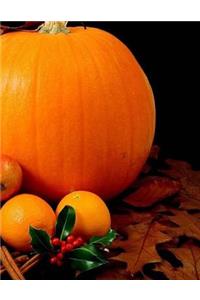 Pumpkin Notebook Large Size 8.5 X 11 Ruled 150 Pages Softcover