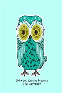 Print and Cursive Practice Owl Workbook