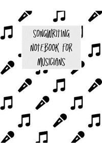 Songwriting Notebook for Musicians