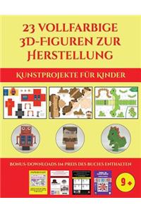 Kunstprojekte für Kinder (23 vollfarbige 3D-Figuren zur Herstellung mit Papier)