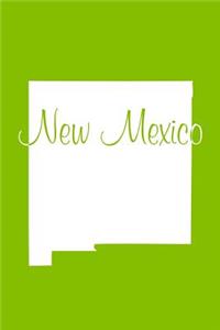 New Mexico - Lime Green Lined Notebook with Margins