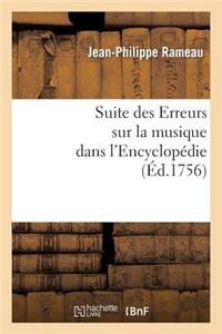 Suite Des Erreurs Sur La Musique Dans l'Encyclopédie