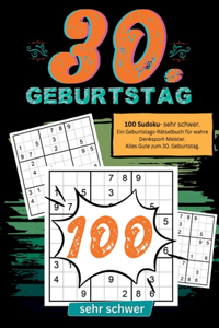 30. Geburtstag- Sudoku Geschenkbuch