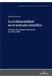 La evidencialidad en el articulo cientifico