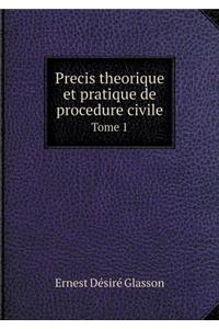 Precis Theorique Et Pratique de Procedure Civile Tome 1