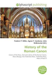 History of the Roman Canon