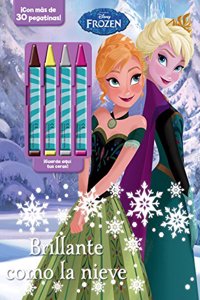 Frozen. Brillante como la nieve: Libro de colorear con ceras