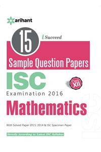 15 Sample Question Papers ISC Mathematics class 12th