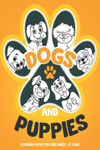Puppies and Dogs Coloring Book