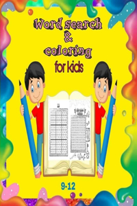 Word Search and Coloring for Kids 9-12