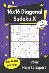 16x16 Diagonal Sudoku X