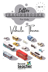 Vehicle Theme Letter Tracing Books for Kids