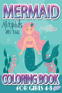 Mermaid Coloring Book For Girls 4-8