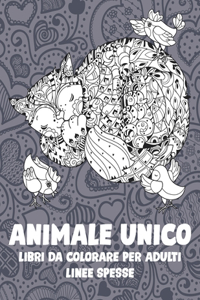 Libri da colorare per adulti - Linee spesse - Animale unico