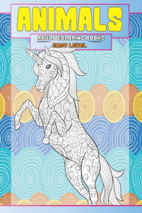 Adult Coloring Books Animals Easy Level