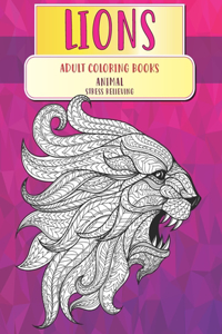 Adult Coloring Books Stress Relieving - Animal - Lions