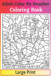 Adult Color By Number Coloring Book Large Print
