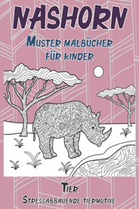 Muster Malbücher für Kinder - Stressabbauende Tiermotive - Tier - Nashorn