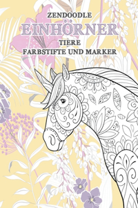 Zendoodle - Farbstifte und Marker - Tiere - Einhörner